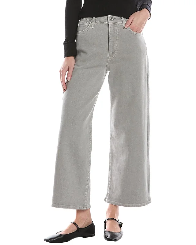 Unique Design rag & bone Andi Light Grey High-Rise Wide Leg Jean