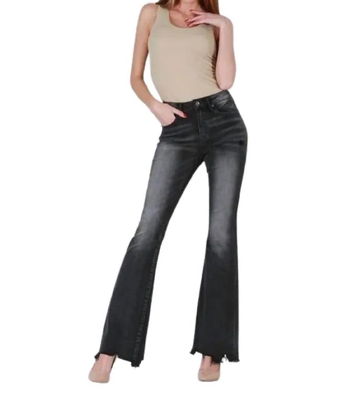 Versatile Items Mid Rise Boot Cut Jeans - Plus In Grey
