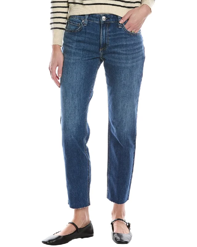 High-end Design rag & bone Dre Corinne Low-Rise Slim Boyfriend Jean