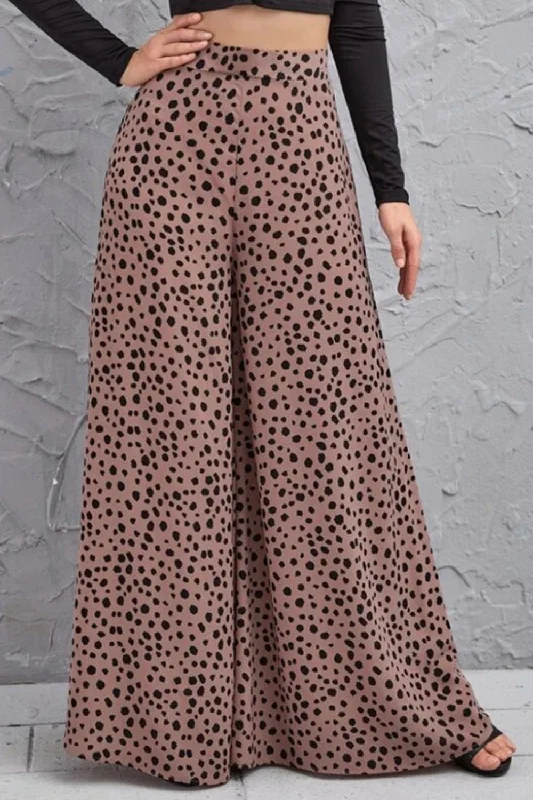 Weekend Style Animal Print High-Rise Culottes