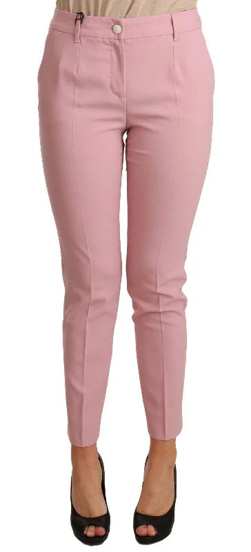 Fashion Trend Dolce & Gabbana  Women's Slim Fit Trousers in Pink