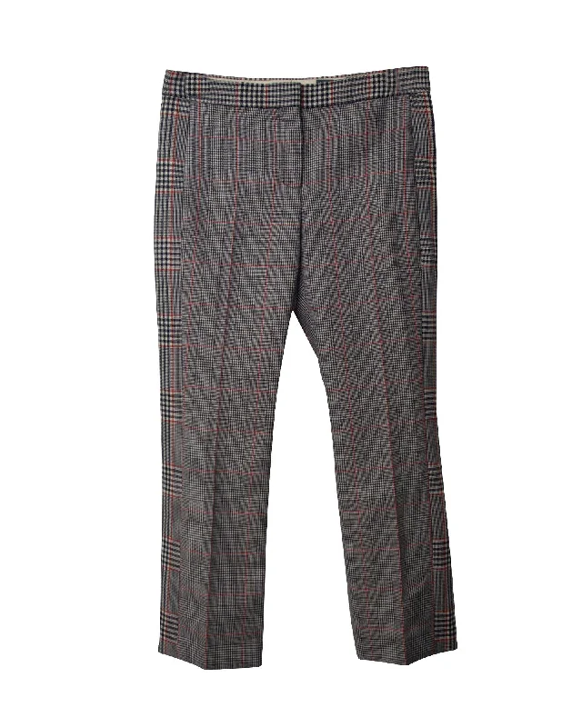 Chic Lounge Alexander Mcqueen Black and White Checked Virgin Wool Pants