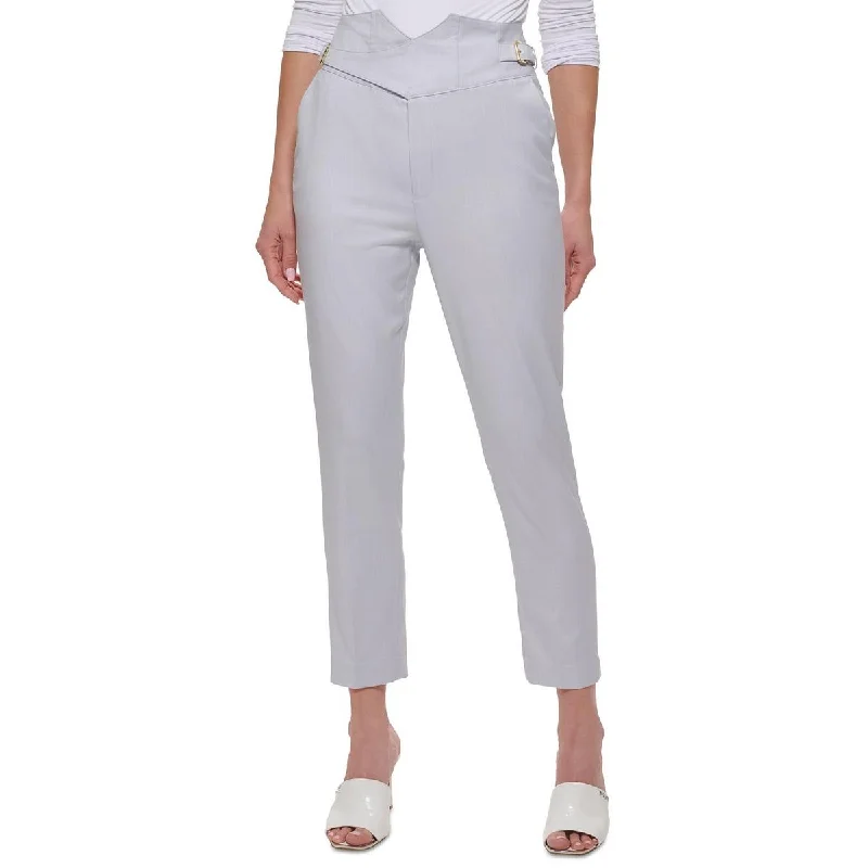Outdoor Trend Womens High Rise Belted Trouser Pants