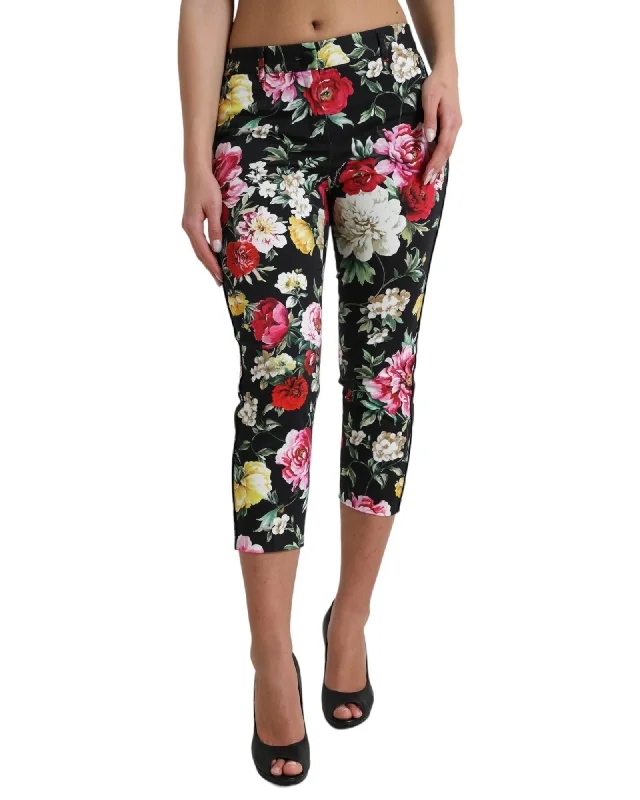 Elegant And Simple Dolce & Gabbana  Women's Floral Print Cropped Pants