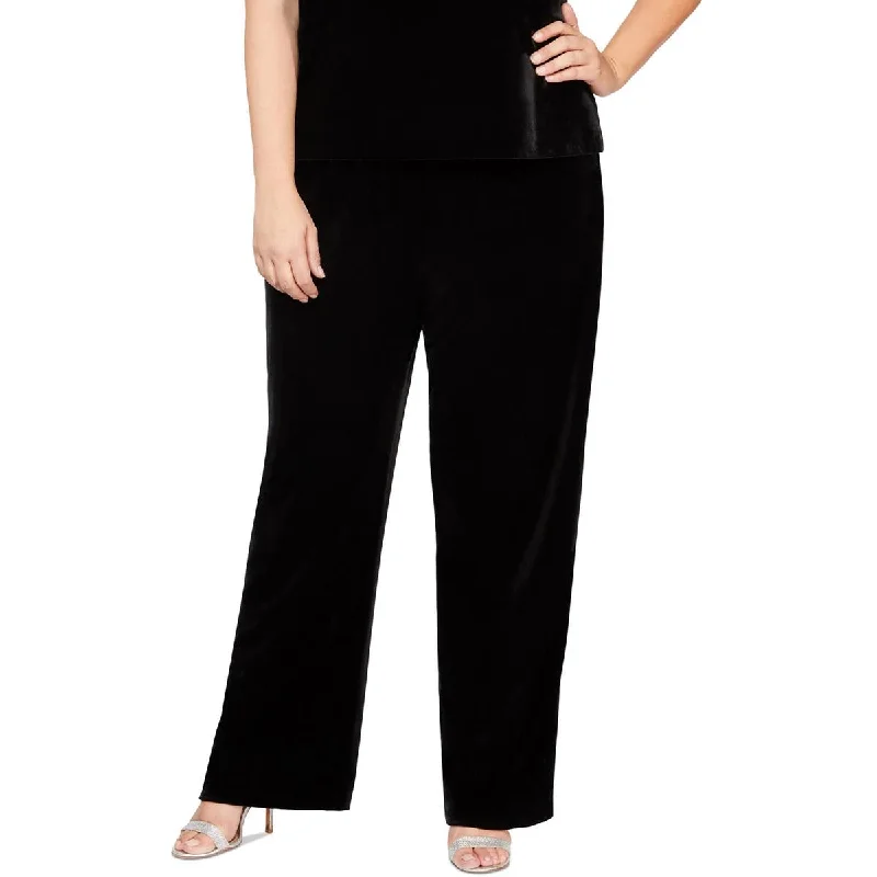 Elegant And Casual Plus Womens Velvet High Rise High-Waist Pants