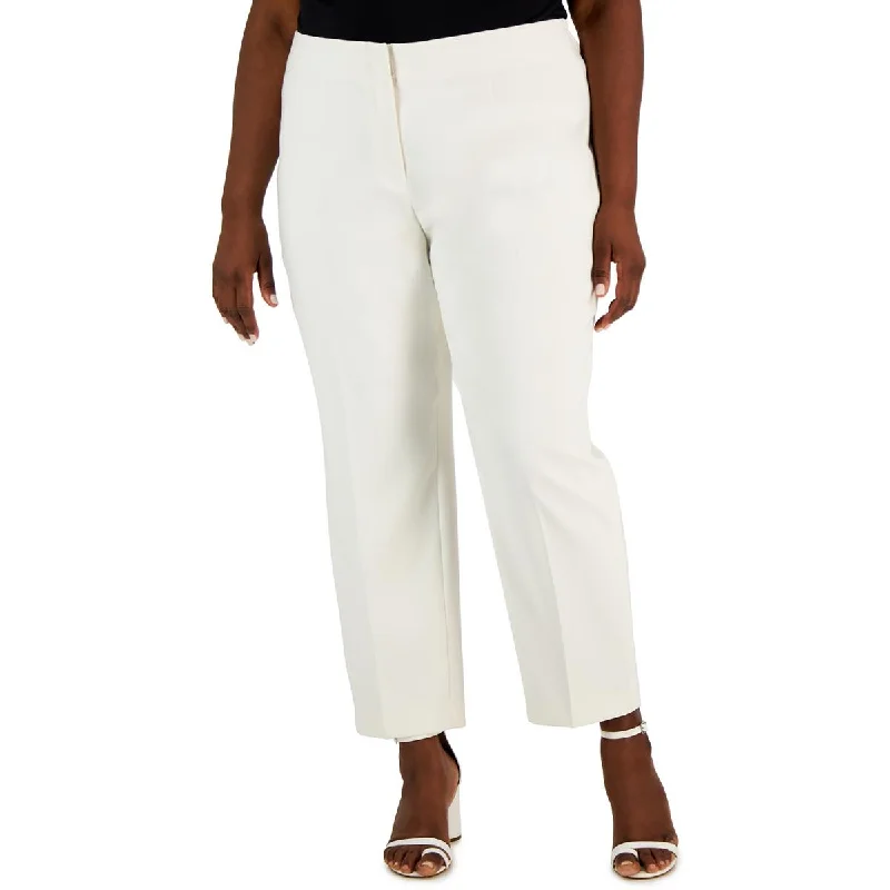 Comfortable And Cold-proof Plus Womens High Rise Business Ankle Pants