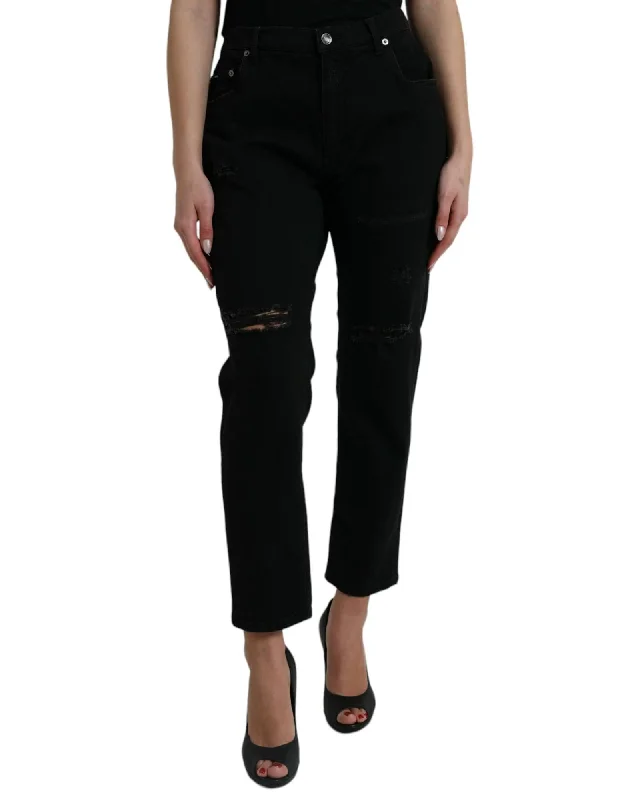 Personalized Design Dolce & Gabbana  Women's Ripped Straight Leg Jeans