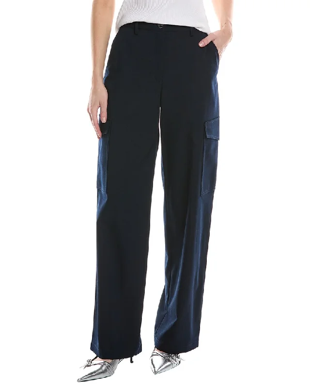 Boutique Recommendation Theory Relaxed Straight Wool-Blend Cargo Pant