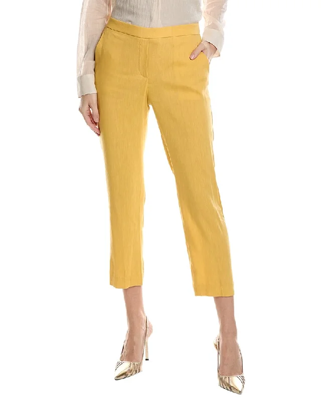 Celebrity Picks Theory Treeca Linen-Blend Pull-On Pant