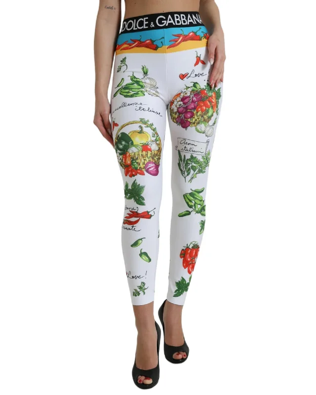 Perfect Tailoring Dolce & Gabbana  Vegetable Print Leggings for Women
