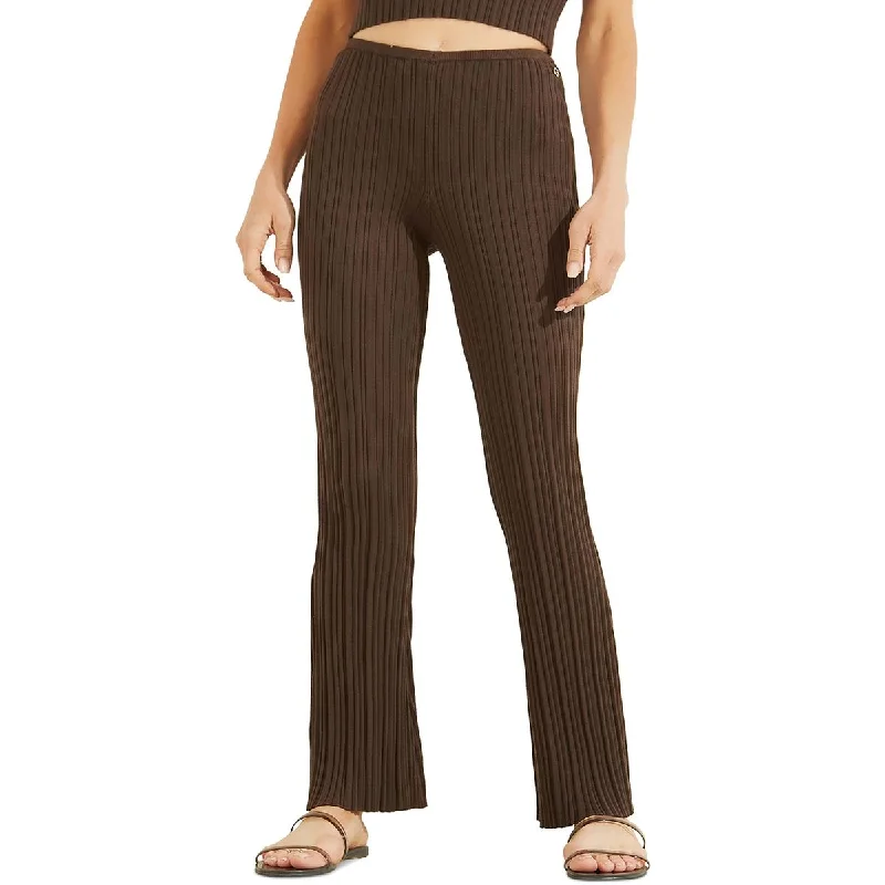 Fashionable And Fashionable Carmella Womens Ribbed Knit High-Waist Pants