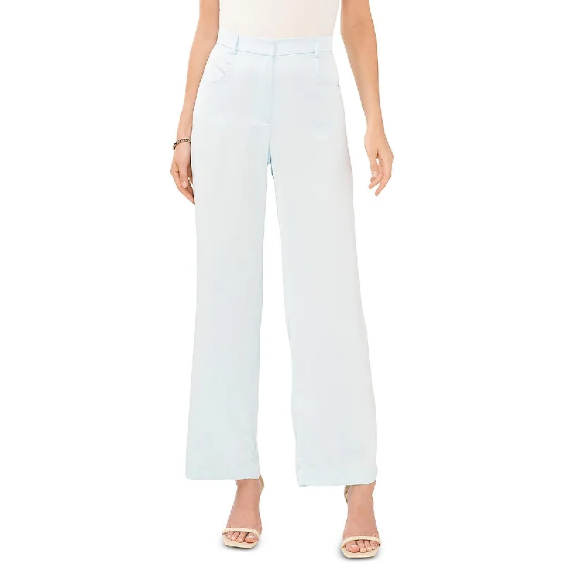 Fashion Classic Womens High Waist Textured Wide Leg Pants