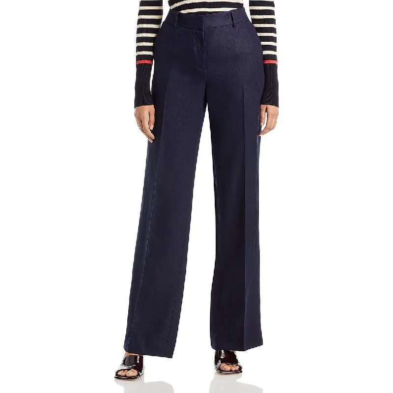 Classic Series Womens High Rise Pleated Wide Leg Pants