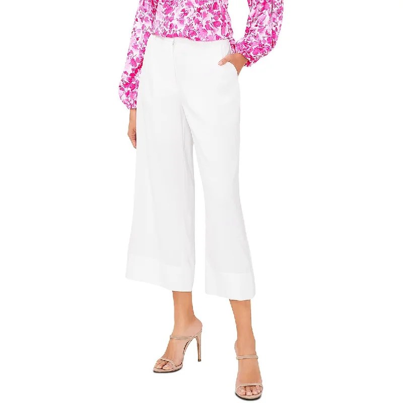 Romantic Temperament Womens High Rise Cropped Wide Leg Pants