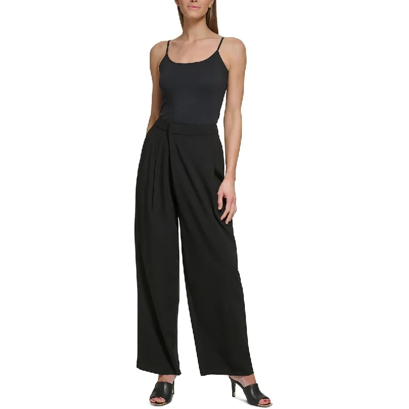 Versatile Itinerary Womens High Rise Pleated Wide Leg Pants