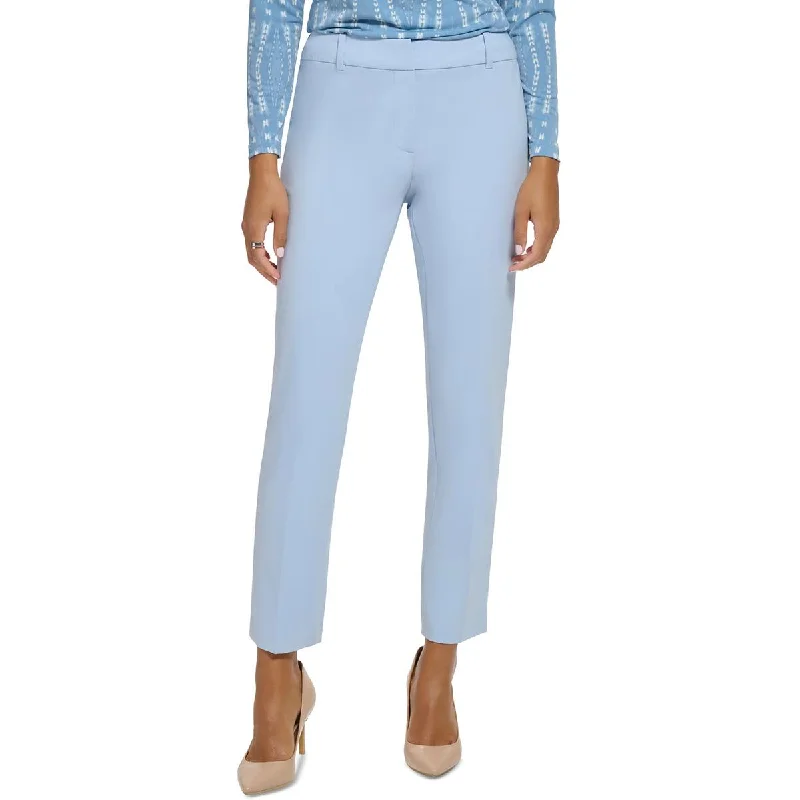 Celebrity Style Petites Womens High Rise Solid Ankle Pants