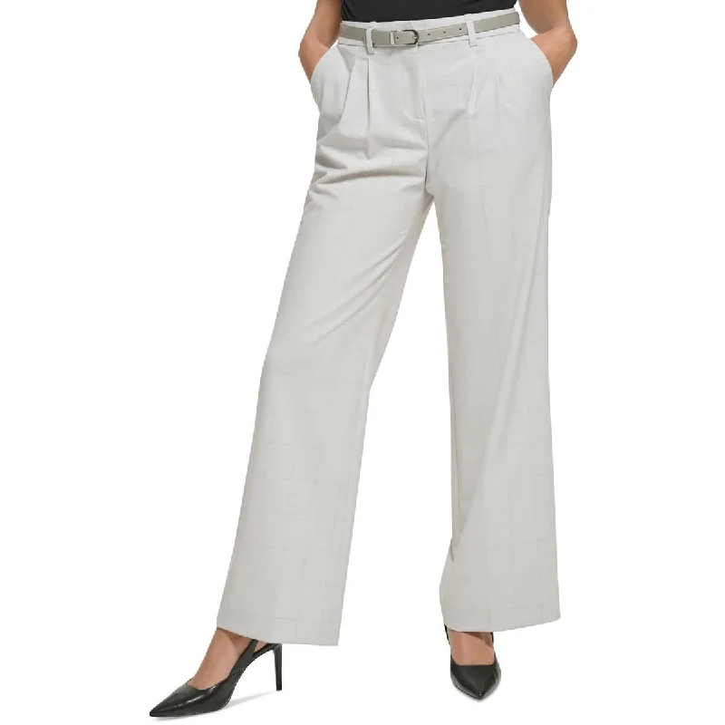 Preview New Products Womens High Rise Pleated Wide Leg Pants