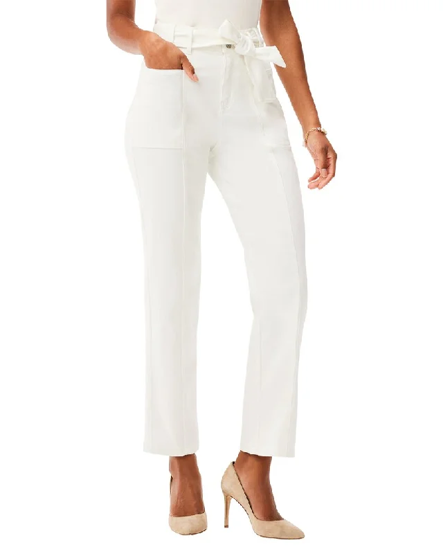 Luxe Comfort Nic+Zoe Petite Belted Straight Ankle Jean