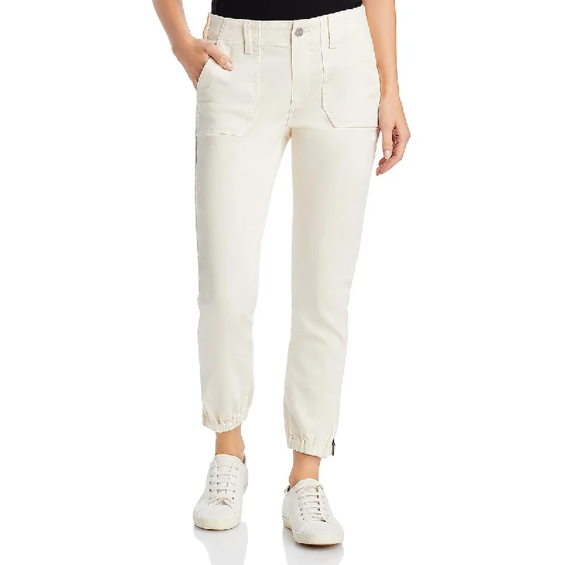 Basic Comfort Womens High Rise Crop Jogger Jeans