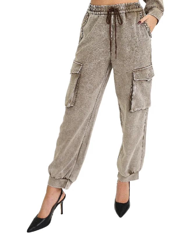 Personalized print Cargo Joggers w/ Jewels