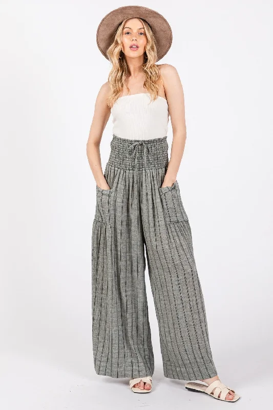 Advanced Customization Cotton Gauze Wash Stripe Pants