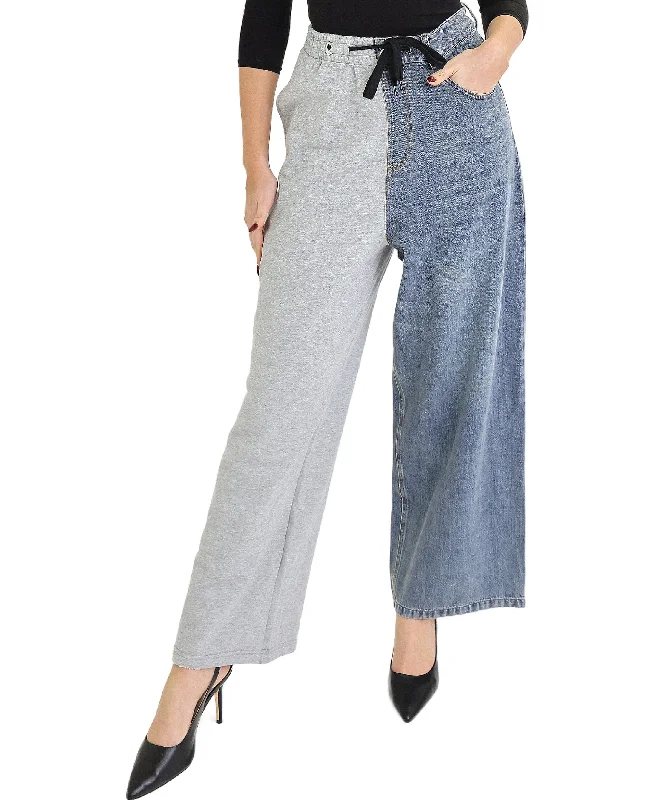 Fun and cute Denim & Sweat Pant Combo Pants