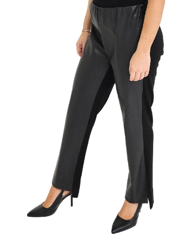 Trendy and versatile Faux Leather Combo Pants