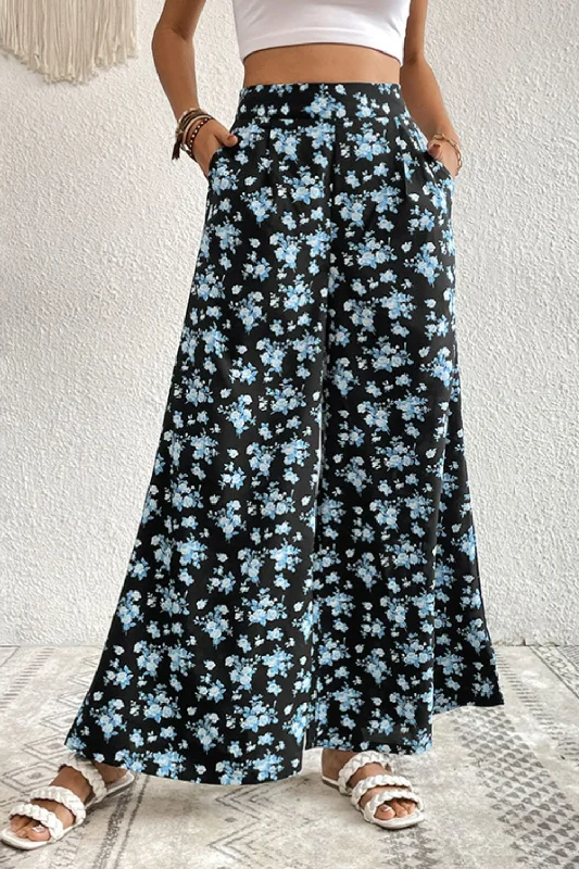 Effortless Comfort Floral Pocket Culottes