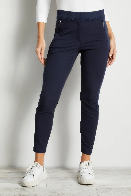 Street Personality Style Ipant Hybrid Zip Front Slim Fit Pant