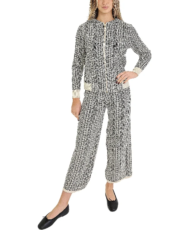 Sports litigation style Knit Hoodie & Pant Set- 2 Pc Set