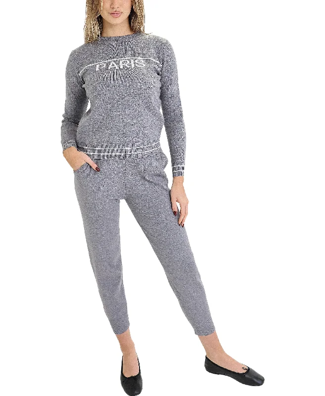 Sports Jumpsuit "Paris" Sweater & Knit Joggers Set- 2 Pc Set