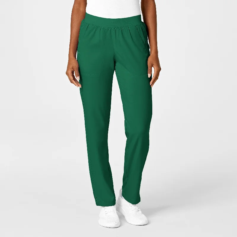 Casual Comfort PRO Women's Knit Waist Cargo Scrub Pant - Hunter