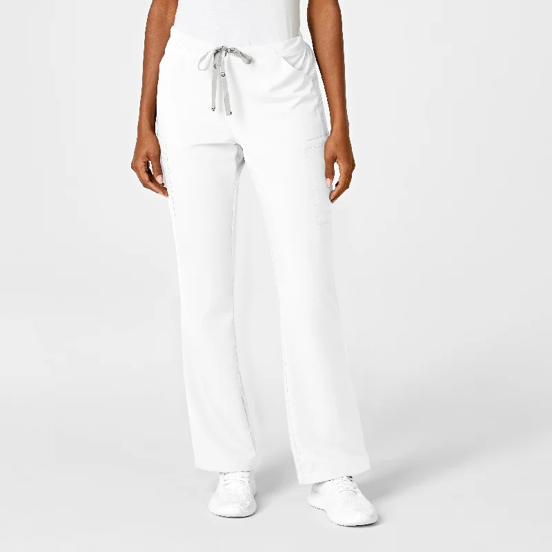 Noble Temperament PRO Women's Moderate Flare Leg Scrub Pant - White