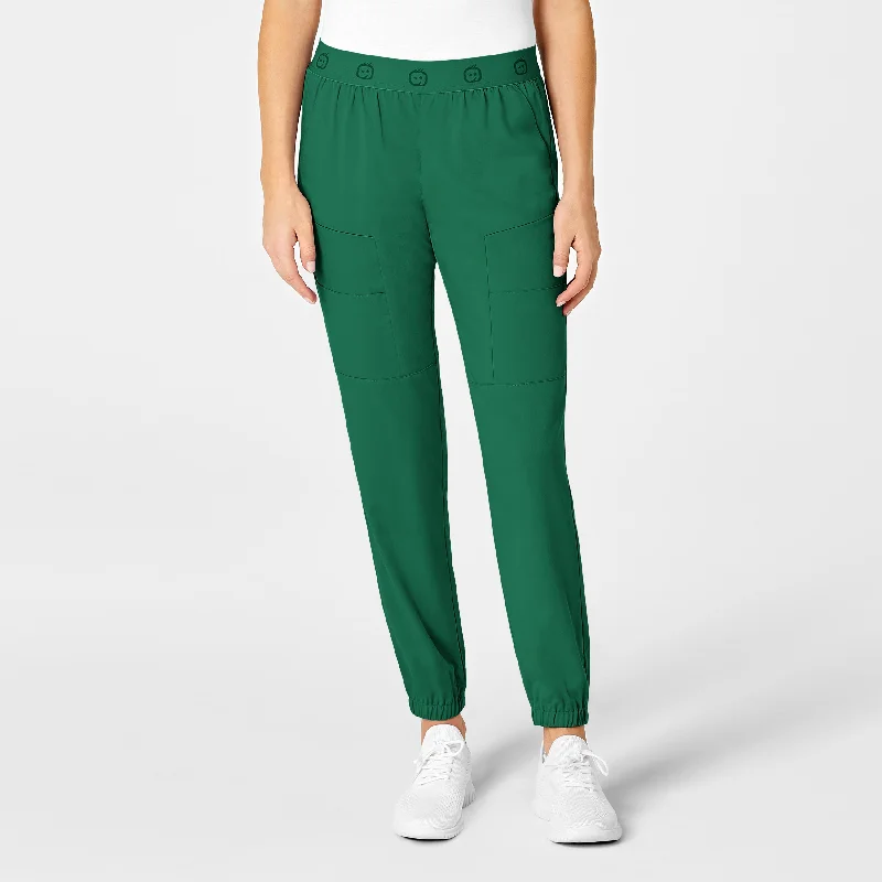 Dynamic Fashion PRO Women's Slim Cargo Jogger Scrub Pant - Hunter