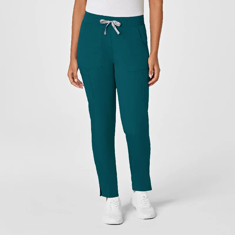 Noble And Elegant PRO Women's Slim Leg Cargo Scrub Pant - Caribbean