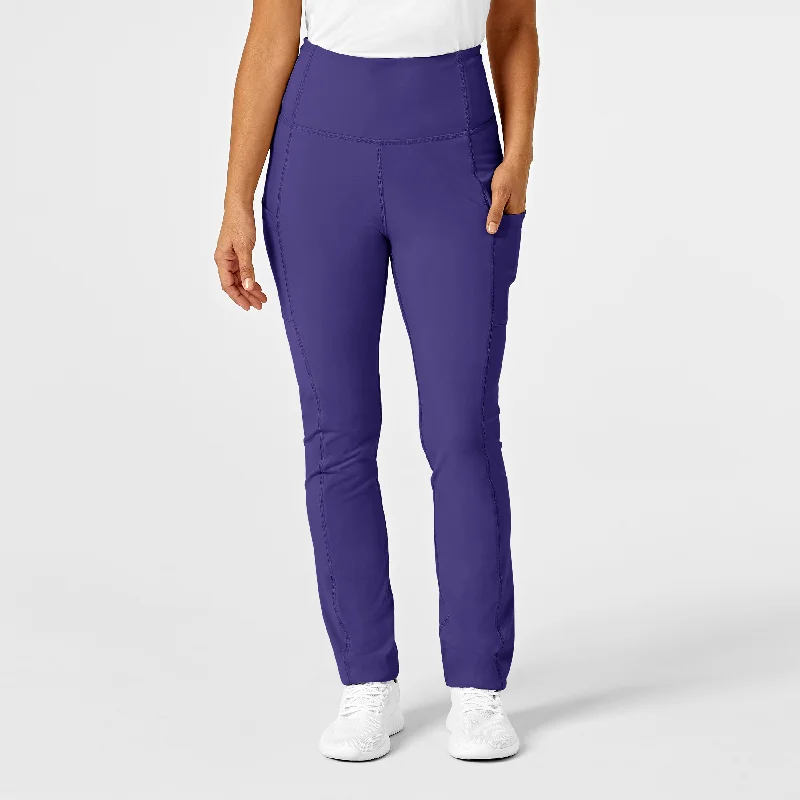 French Style RENEW Women's Straight Leg Yoga Pant - Grape