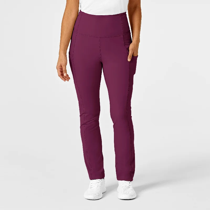 Multifunctional Style RENEW Women's Straight Leg Yoga Pant - Wine