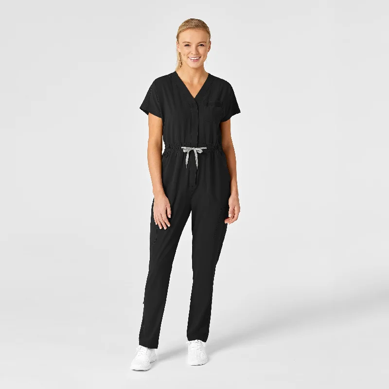 Urban Style RENEW Women's Zip Front Jumpsuit - Black