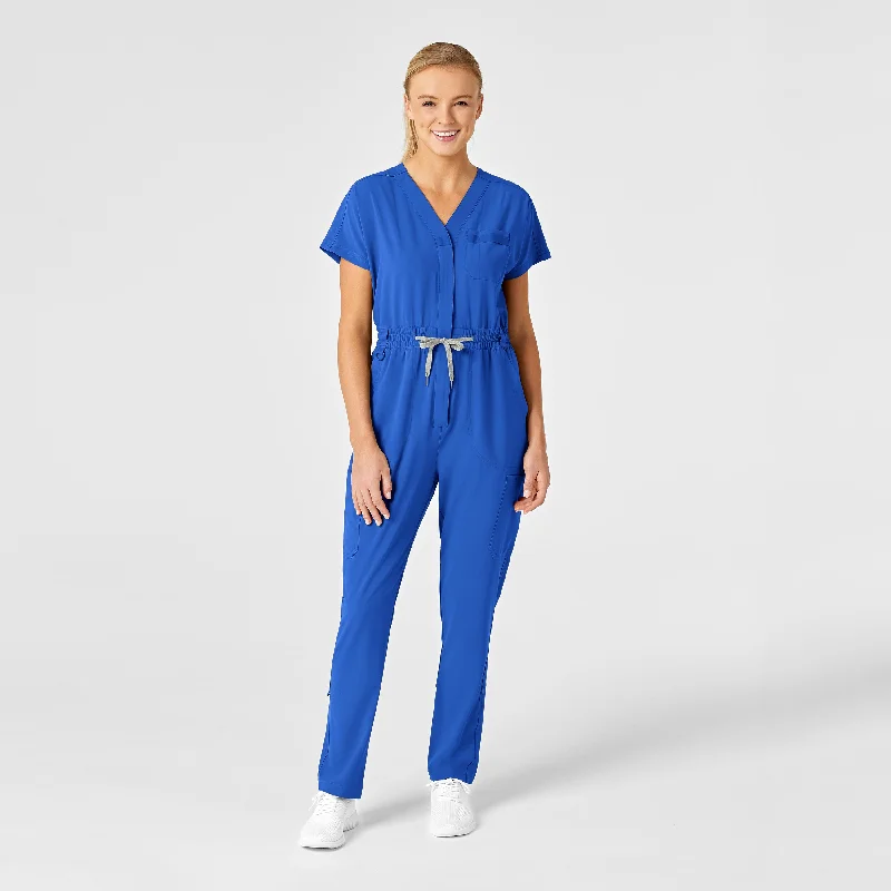 High Street Fashion RENEW Women's Zip Front Jumpsuit - Royal