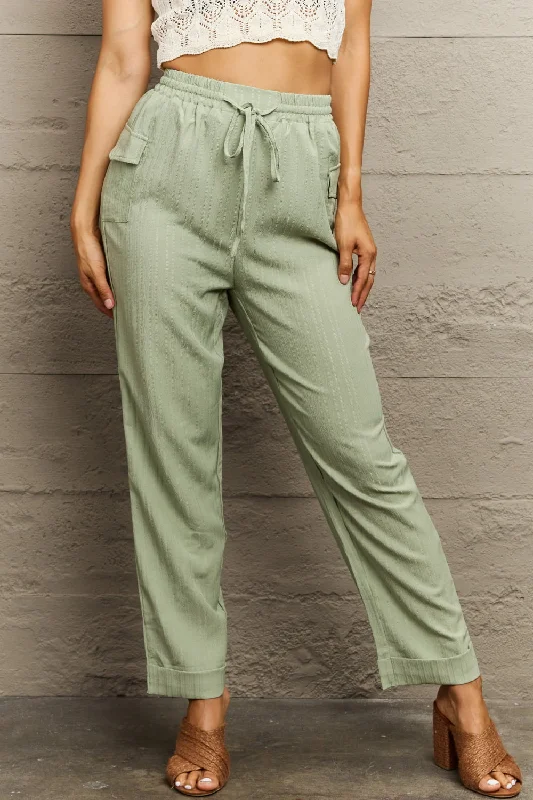 High Street Design Tie Waist Long Pants