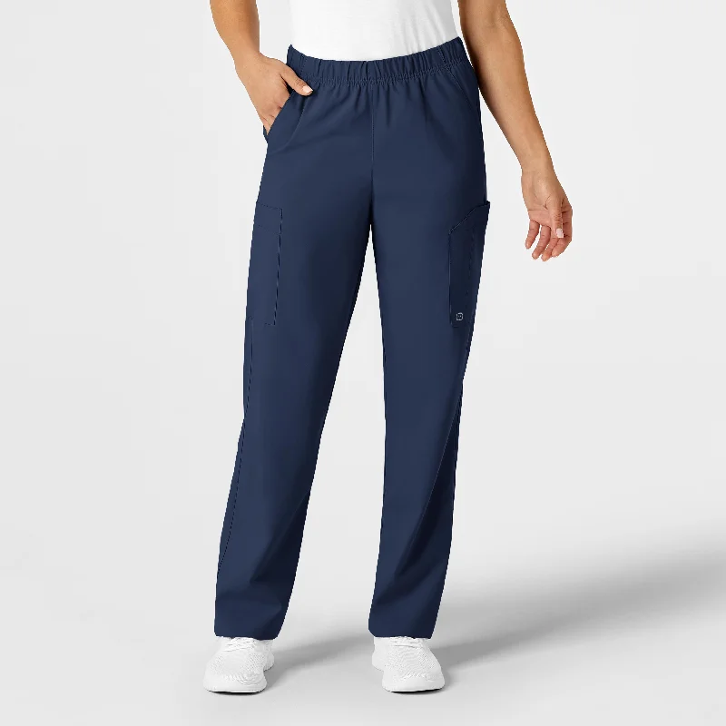 Comfortable Wear W123 Unisex Multi-Cargo Scrub Pant - Navy