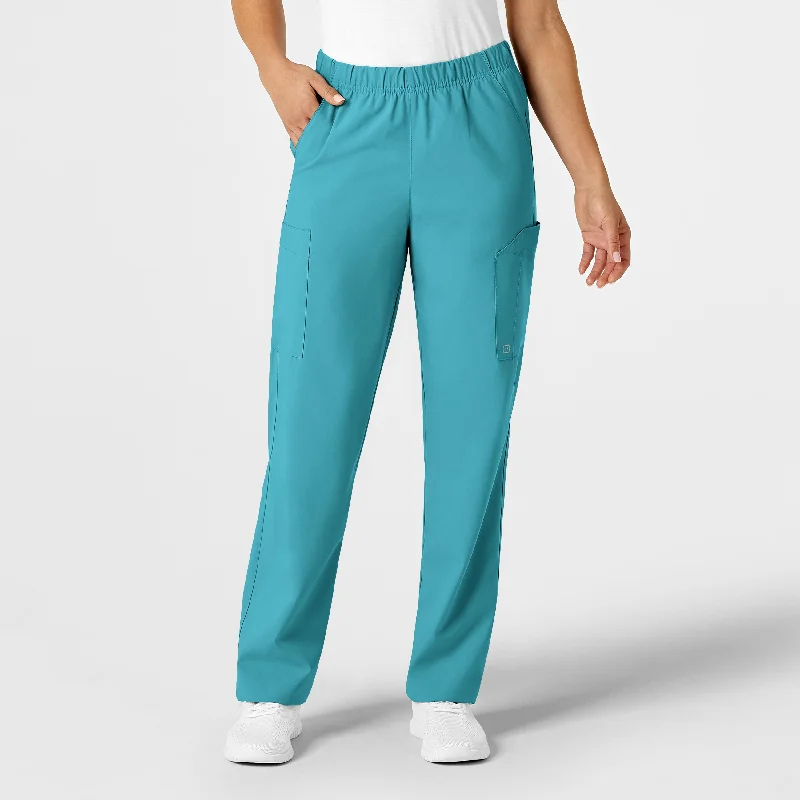 Summer Selection W123 Unisex Multi-Cargo Scrub Pant - Teal Blue