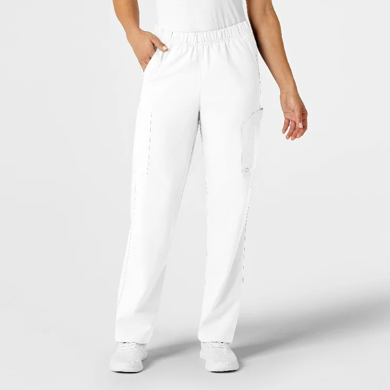 Modernism W123 Unisex Multi-Cargo Scrub Pant - White