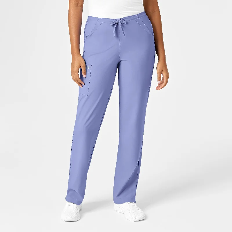 Classic Choice W123 Women's Drawstring Scrub Pant - Ceil Blue