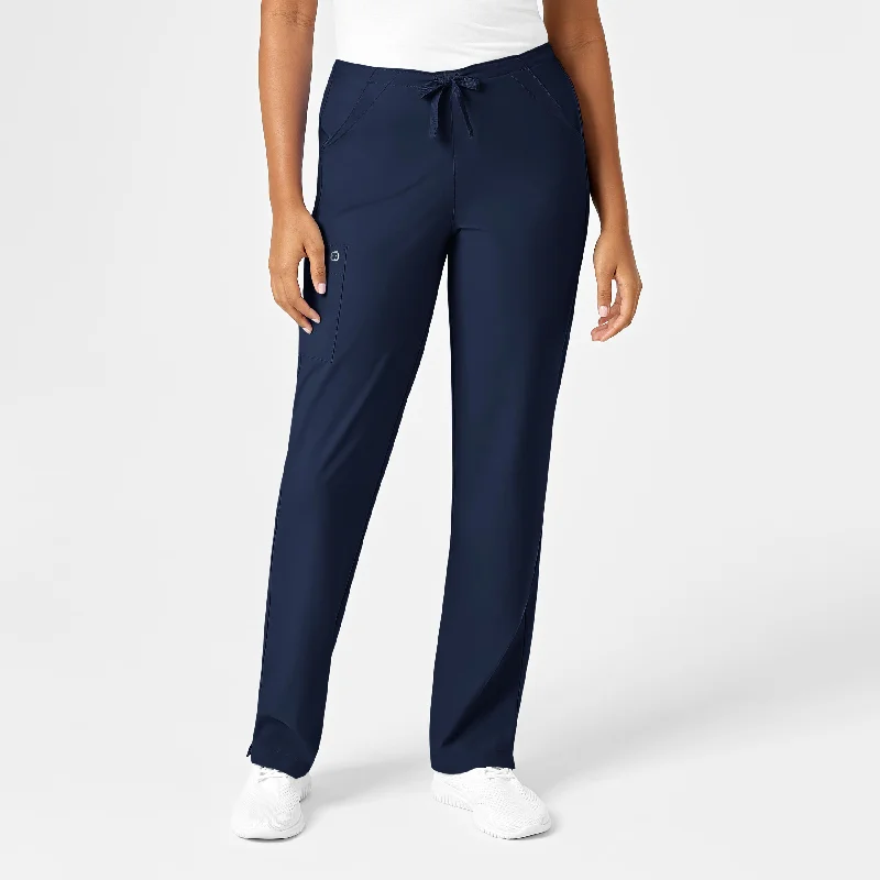 Relaxed Style W123 Women's Drawstring Scrub Pant - Navy