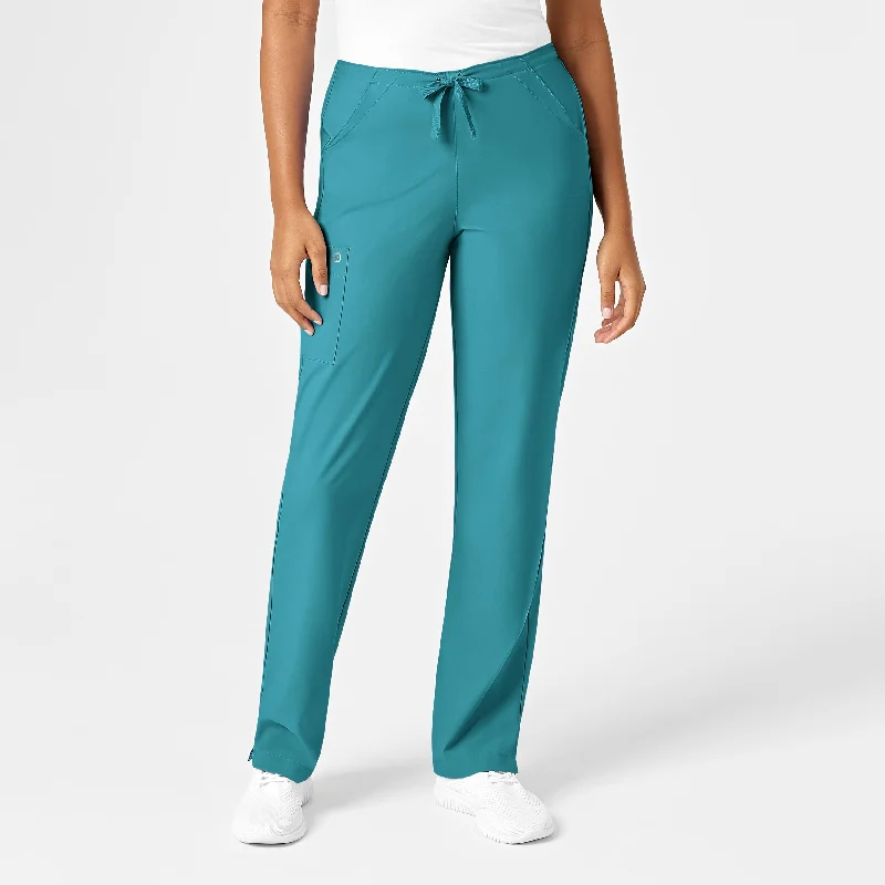 Modern Comfort W123 Women's Drawstring Scrub Pant - Teal Blue