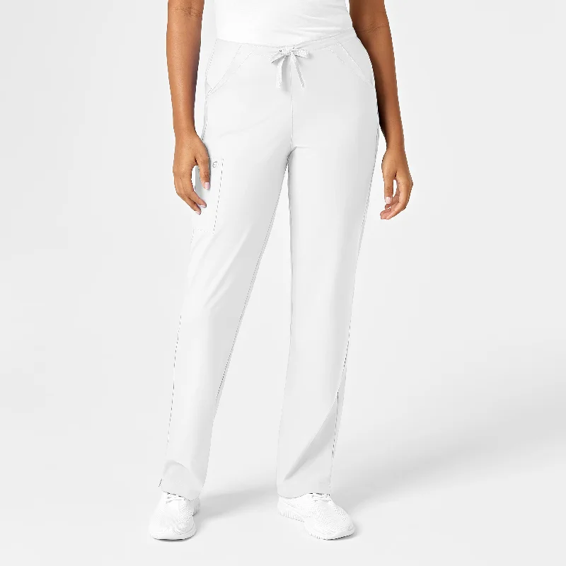 Cozy Look W123 Women's Drawstring Scrub Pant - White