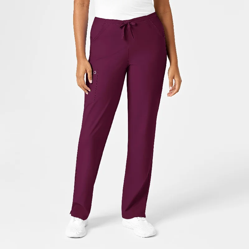 Smart Comfort W123 Women's Drawstring Scrub Pant - Wine