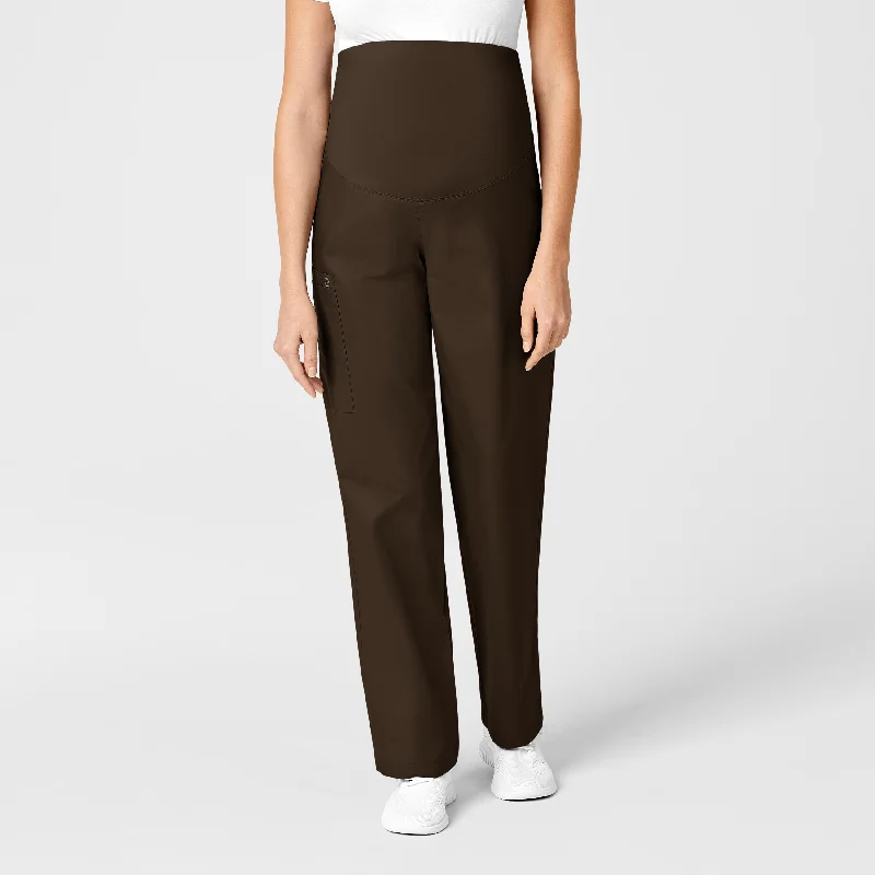 Minimal Comfort WonderWORK Maternity Cargo Scrub Pant - Chocolate