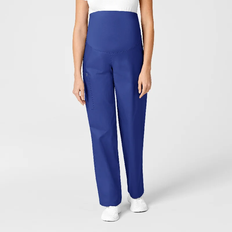 Fresh Comfort WonderWORK Maternity Cargo Scrub Pant - Galaxy Blue